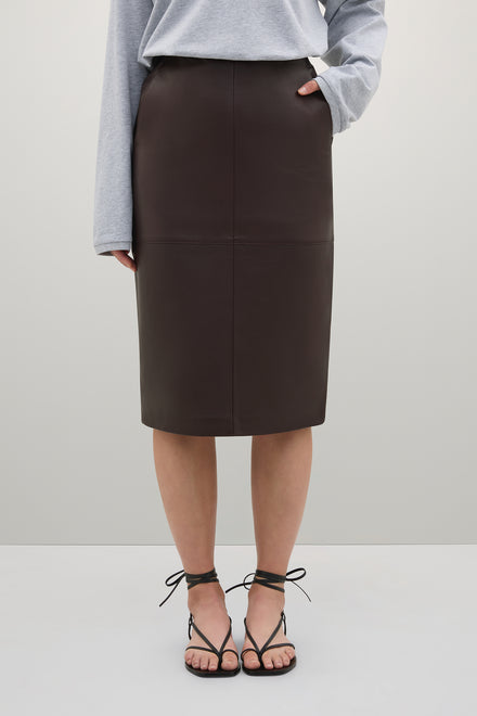 The Wright Leather Skirt