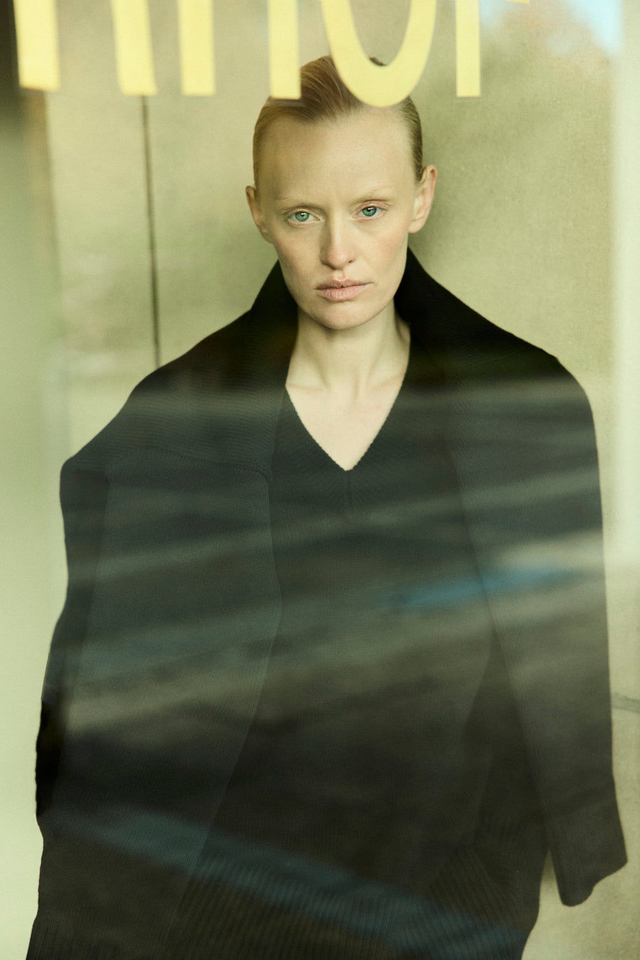 Luca wears the Lewis Knit.