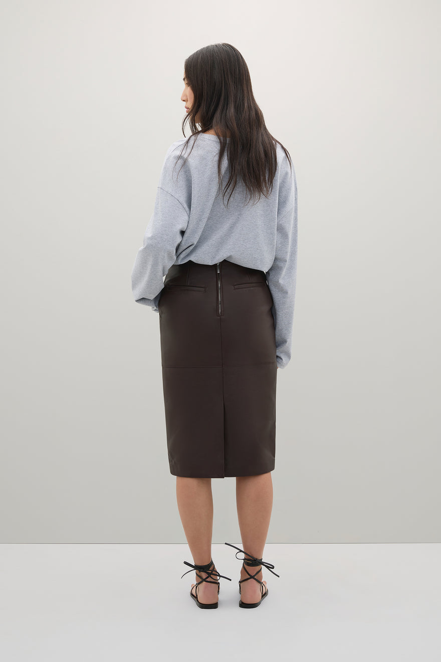 The Wright Leather Skirt