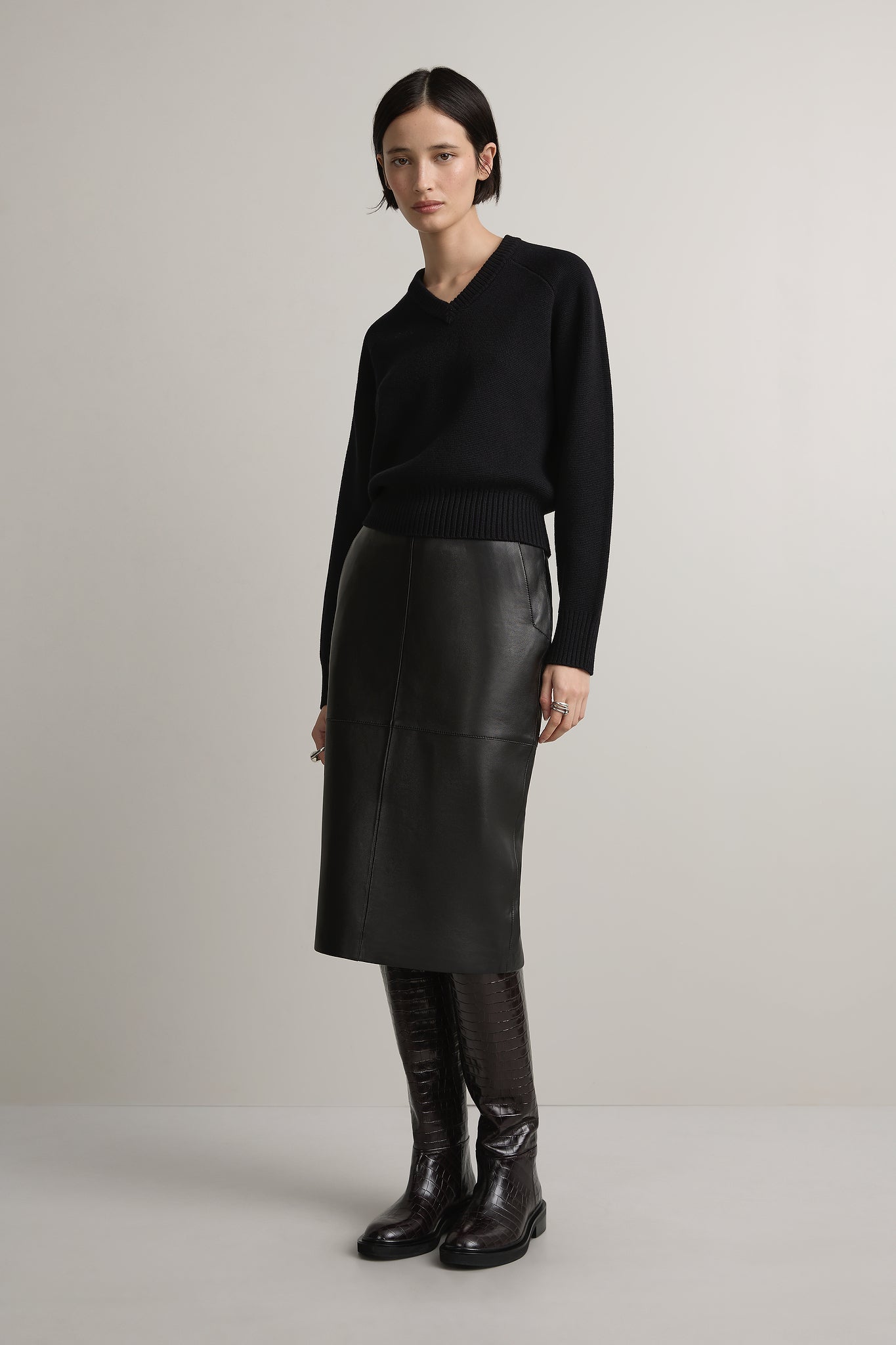 The Wright Leather Skirt