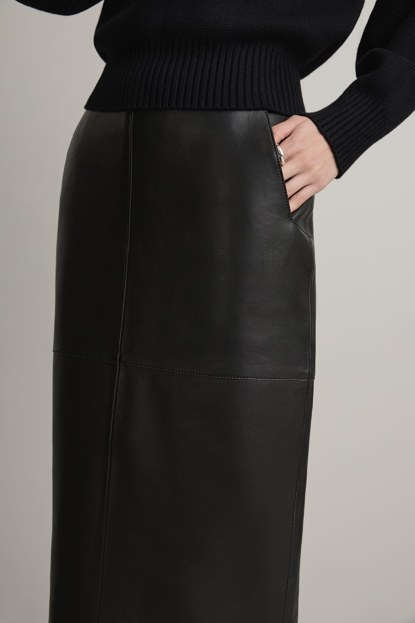 The Wright Leather Skirt